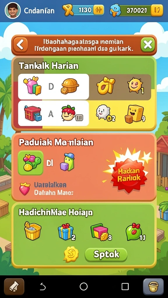 567luck - Screenshot menunjukkan antarmuka utama dengan pilihan permainan.